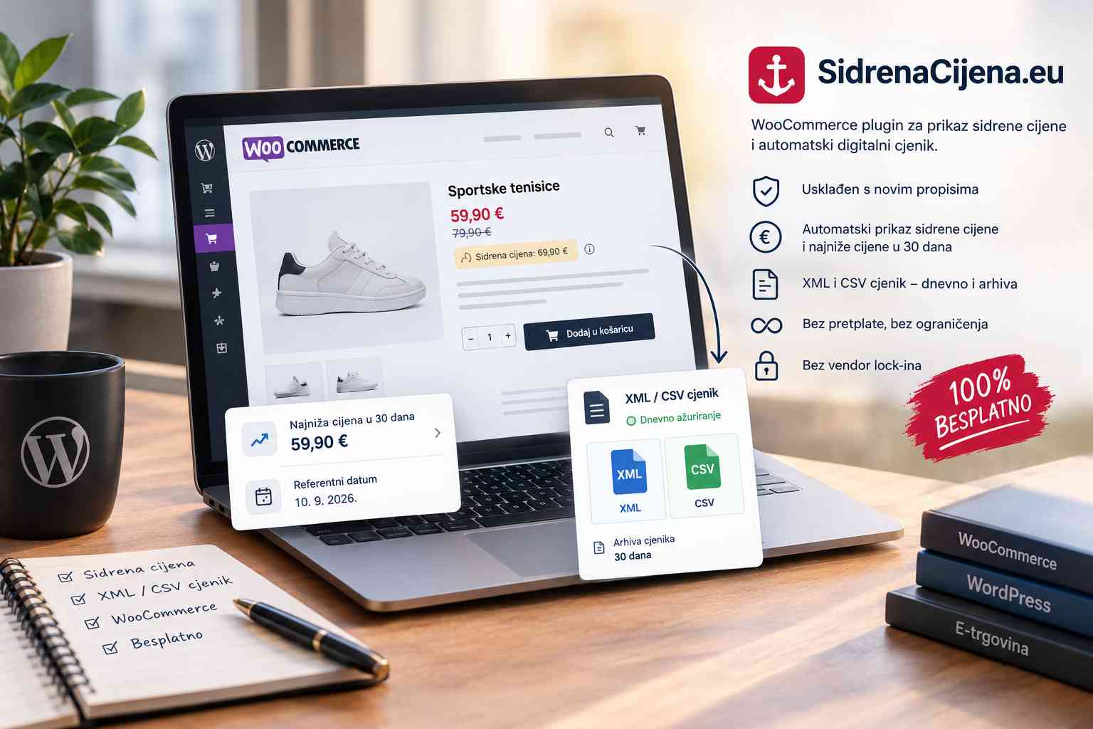 SidrenaCijena.eu besplatni woocommerce wordpress plugin